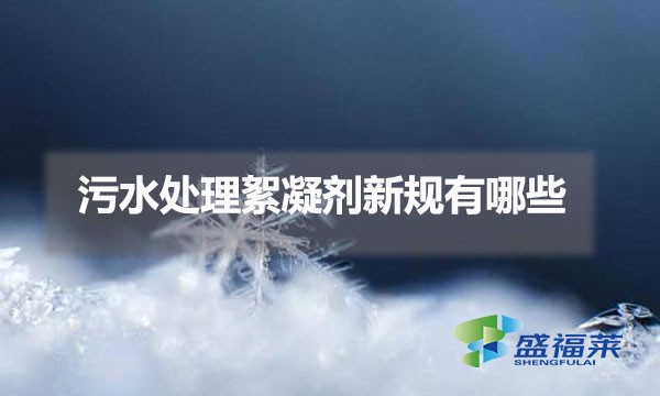 國家對污水處理絮凝劑新規有哪些（絮凝劑新規的內容）